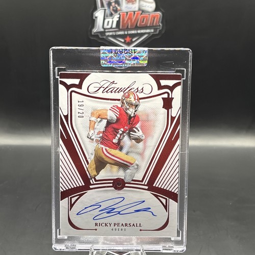 2025 FLAWLESS RICKY PEARSALL 2024 RC UPDATE AUTO RUBY RELIC AUTOGRAPH # 19/20