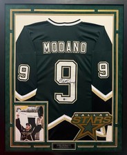 Mike Modano Autographed Hand Signed Custom Framed Dallas Stars Jersey - Beckett