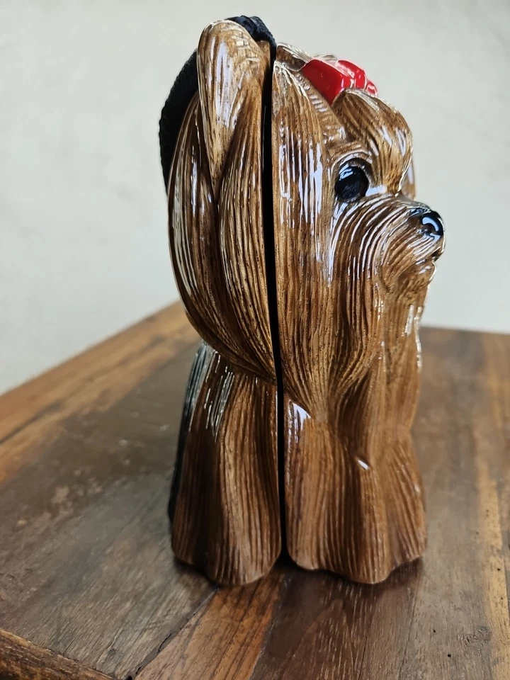 Bolso sin asas Timmy Woods Yorkshire Terrior perro Minaudiere arco rojo precioso en muy buen estado Foto 4 de 4