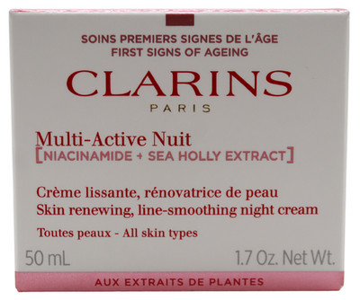 Clarins Multi Active Nuit Niacinamide Sea Holly Extract Nachtcreme 50ml OVP NEU