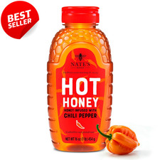Nate’s Hot Honey 16oz Habanero Infused Pure Honey Squeeze Bottle - US