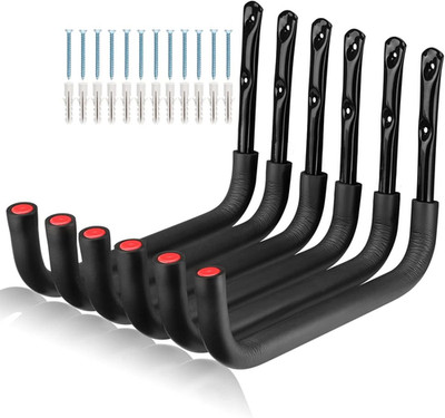 6 Pack Kayak Storage Hooks, 15.5 Inch Wall Mount Canoe Hangers, Heavy Duty Snowb