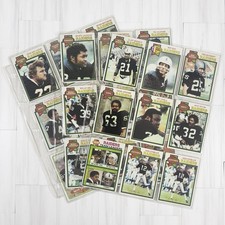 Vintage 1979 Topps RAIDERS Football Card Lot Stabler Ray Guy Branch Upshaw Tatum