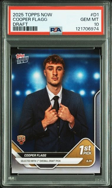 PSA10 2025 TOPPS NOW DRAFT D1 COOPER FLAGG (RC)