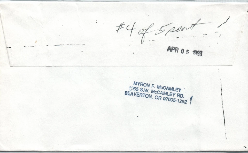 1999  First day Cover #3186o Orson Wells Citizen Kane Scarce cachet - Image 2 of 2