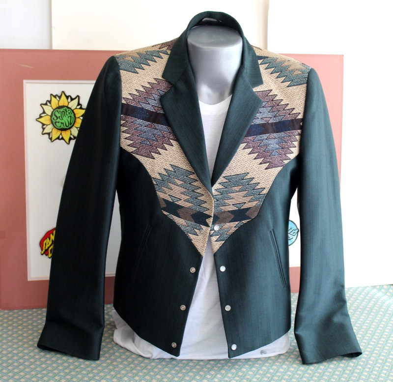 VTG SILVERADO By Art Martinez Men's Bolero Green Jacket Size 42 Western Blazer.