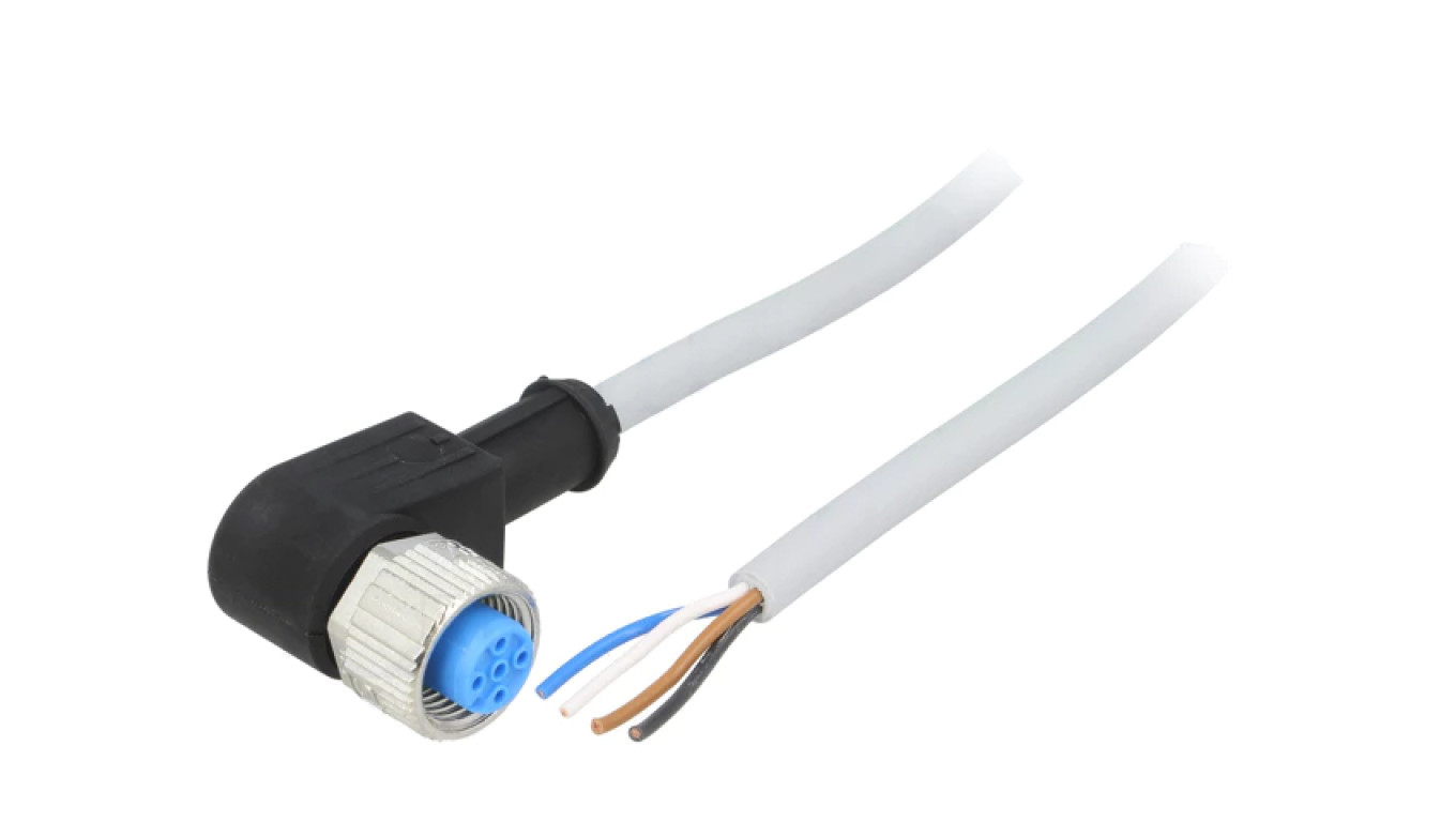 Connection cable M12 PIN 4 angled 2m plug 250VAC YG2A14-020VB3XLEAX /T2UK