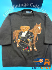 Polo Ralph Lauren Men's Polo Bear Horse Wool Sweater - Size L NWT