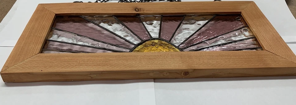 Handmade Stained Glass Wood Frame ^High Quality Glass^ Lead Copper Foil Method - Image 4 of 4