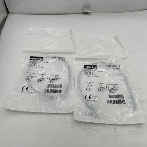 Lot Of 2 Parker P8S-GPSHX Proximity Sensor With M8 Connector 10-30VDC See Pics