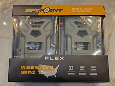 Spypoint Flex 33MP Twin 2 Pack Cellular Trail Cameras 1080P Video Hunt
