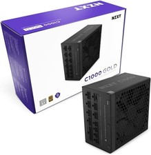 NZXT C1000 Gold ATX 3.1 - Fully Modular Low-Noise PC Gaming Power Supply - Black