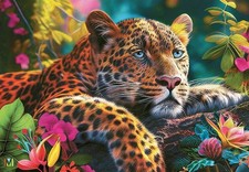 Cherry Pazzi Reclining Leopard 500 piece jigsaw puzzle