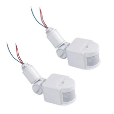 2pcs 180° PIR Motion Sensor Switch infrared wall mount switch 50/60Hz 110-240V