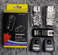 Wireless Flash Trigger Lot — Yongnuo RF-602N / RF-600TX / RF-602RX VG Condition 