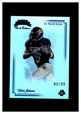 2008 Press Pass Legends Bowl Edition 15 Yard Line Blue #93 Chris Johnson RC /99