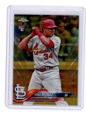 2018 Topps Chrome Yairo Munoz RC Gold Refractor #4/50 (DD)