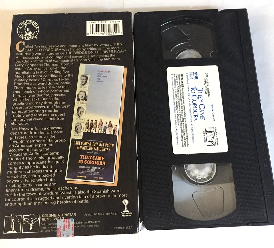 They Came To Cordura VHS Tape - Ships with Tracking - Image 2 of 2