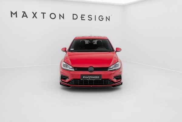 Maxton Design Frontlippe V.2 Passend FüR VW Golf R / R-Line Mk7 FL Schwarz Hochg-image