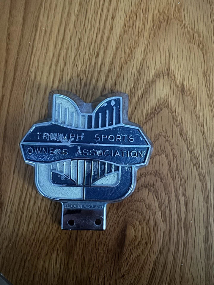 Insignia de radiador cromada con emblema de coche Triumph Sports Owners Association  Foto 2 de 2