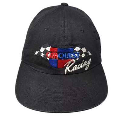 Black Snapback Carquest Racing Embroidered Adjustable Hat One Size Checkered