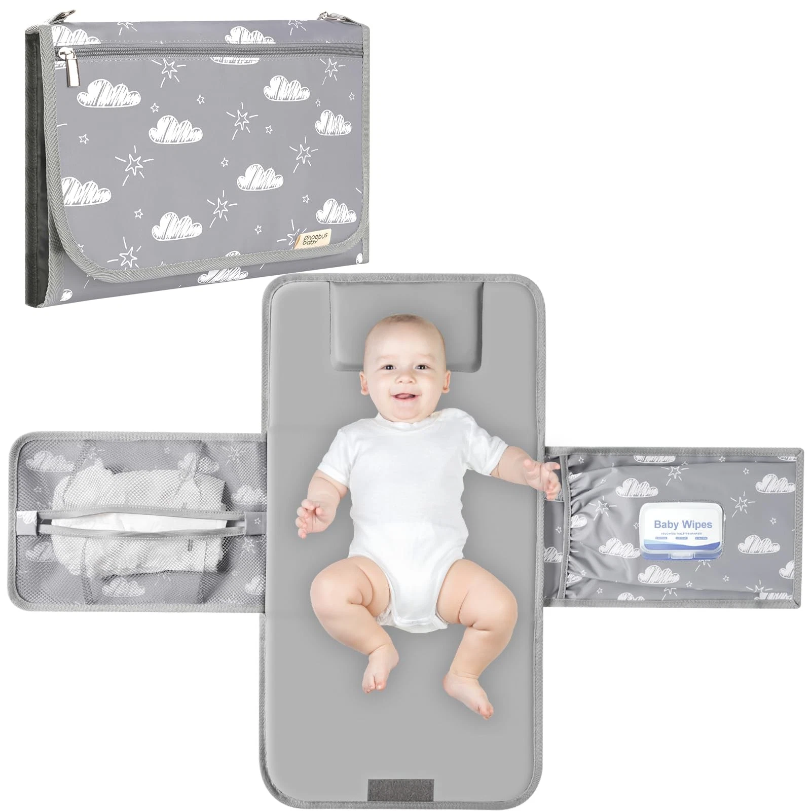 Diaper Changing Pad, Extra Large Portable Changing Pad for Baby with Holder, ...
Opens in a new wind