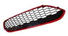 Für Ford Fiesta 2013-2017 FL Kühlergrill Waben Gitter OBEN Schwarz Glanz / Rot