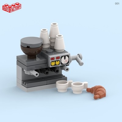Modern Barista Coffee Machine (Mini-Figure Scale) – Custom Lego Kit