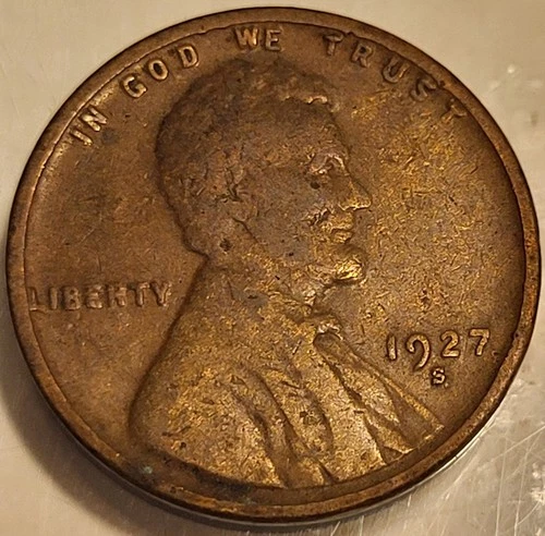 1927 S 1C BN Lincoln Wheat Penny Cent! 99 Years Old! Fill Your Album!