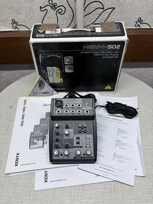 Behringer XENYX 502 Mischpult Premium 5Input 2 Bus Mixer Mic Preamp HighEnd OVP 