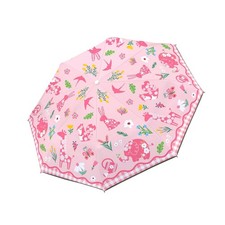 decalsweet Kids Folding Umbrella Toddler with UV Small, Pink Animal