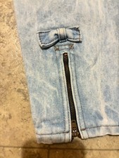 Vintage Jordache Bowtie Zipper Jeans Size 7 Light Wash USA