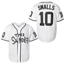 The Sandlot Benny Smalls 10 Baseball Jersey White Print Button Shirt S 5XL_pms_9