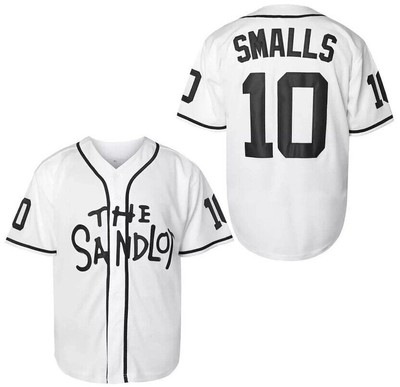 The Sandlot Benny Smalls 10 Baseball Jersey White Print Button Shirt S 5XL_pms_9