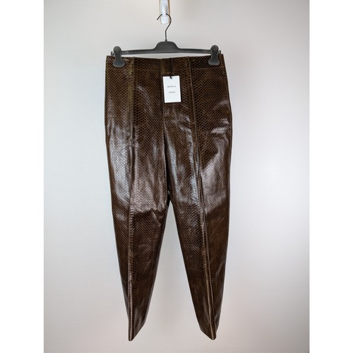 Bottega Veneta Carved Leather Snake Trousers Pants in Nut Brand new with tags 48