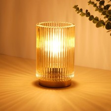 Battery Operated Lamp, Cordless Table Lamp with Timer, Desk Bedside Lamps wit...