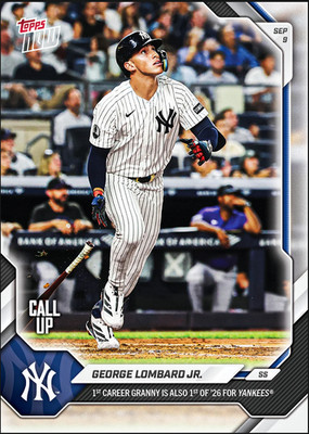 George Lombard Jr. (RC) 1st GRANNY - 2026 MLB Topps NOW  - Card 656 PRE-SALE