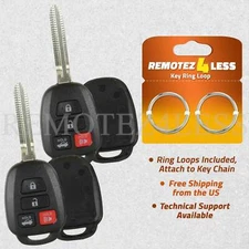 2 For 2012 2013 2014 2015 2016 Toyota Camry Remote Shell Case Car Key Fob Cover