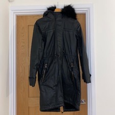 M&s Wax Feel Long Trench Coat With Soft Lining