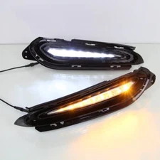 LED DRL Fog Lamp for Honda Vezel HR-V 2014-2018 Daytime Running Light with Turn