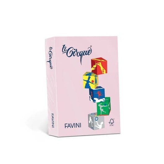 Carta colorata Favini Le Cirque A3 80 g/m² colori tenuti  Rosa 108 - risma da 50