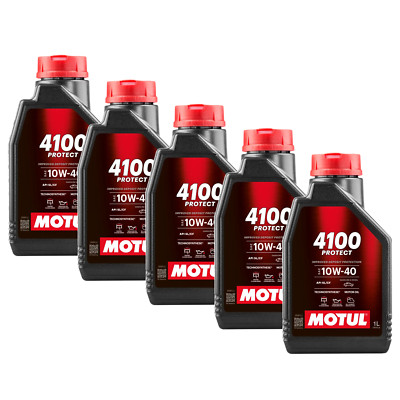 5 Liters Engine Oil Motul 4100 Protect 10W40 Technosynthese API SL CF