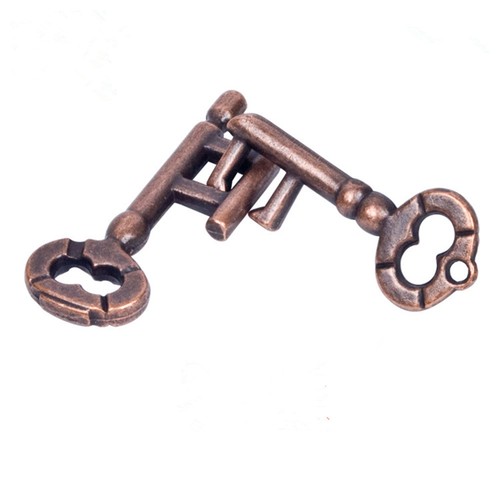 New Chinese Intelligence Toy Brain Teaser Game Kids Adults Puzzle Untie Key Lock - Picture 2 of 4