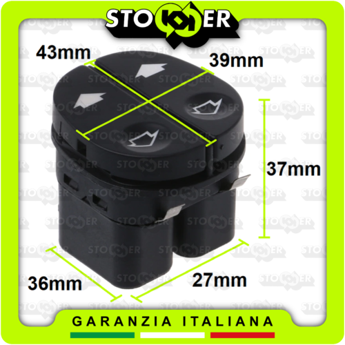 Pulsantiera Alzacristalli Doppio Interruttore per FORD Fiesta V JD/JH 01-11 - Imagen 18 de 22