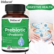 Prebiotics & Probiotics 30 - 120 Capsules Supports Digestive & Intestinal Health
