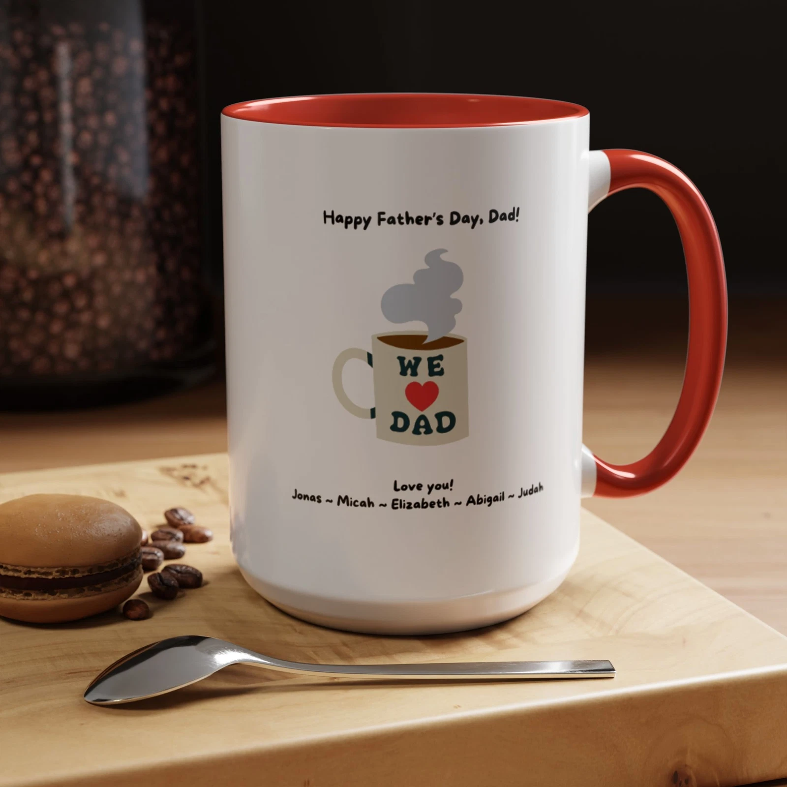Fully customizable coffee mug for Dad/Grandpa; Father’s Day