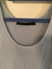HAWICK CASHMERE OF SCOTLAND LIGHT BLUE LADIES SLEEVELESS TOP. (3.11.7)