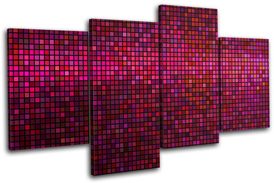 Colour Squares Digital Abstract MULTI Leinwand Wand Kunst Bild drucken