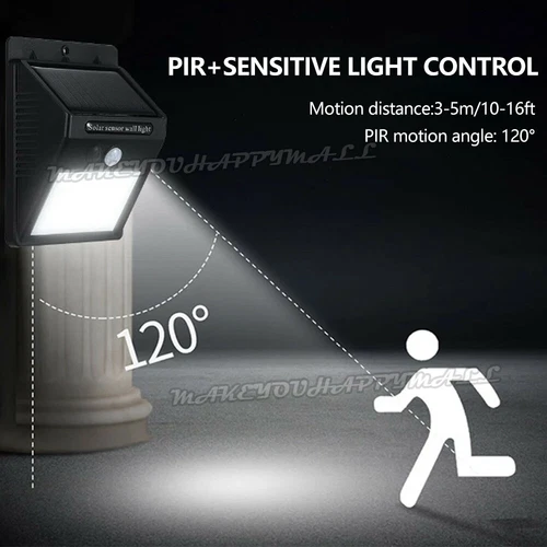 4PCS 20 LED Solar Powered PIR Motion Sensor Light Garden Outdoor Security Lights - Picture 5 of 10