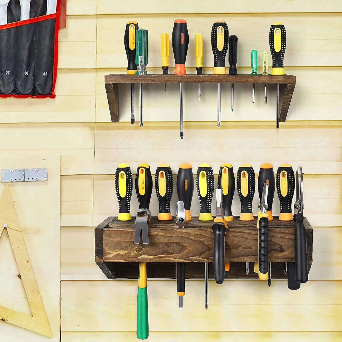 2X Tool Organizer Holder Wall Storage Rack for Pliers Hammer Tool Rack  Workbench